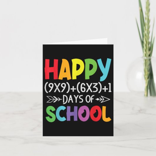 Carte Math Formula 100 Jours De Cadeaux Scolaires Enseig (Devant)