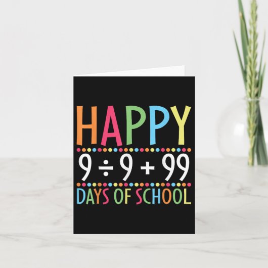Carte Math Formula 100 Jours D'École Drôle Enseignant Ma (Devant)