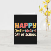 Carte Math Formula 100 Jours D'Enseignant Garçons Filles (Fleur jaune)