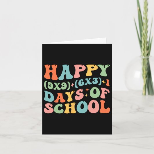 Carte Math Formula Heureux 100 Jours De L'École Drôle Ma (Devant)