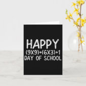 Carte Math Formula Heureux 100 Jours D'École 100E Jour T (Fleur jaune)