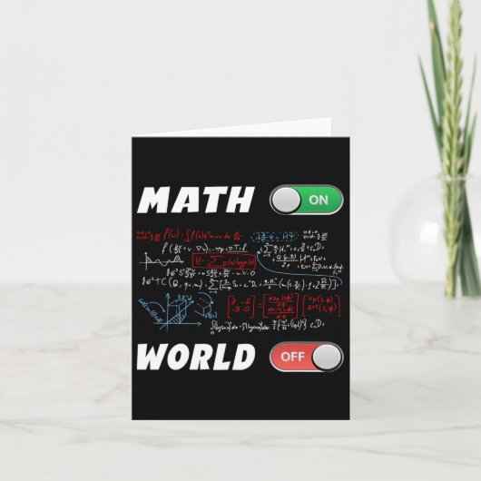 Carte Math Geeks Pi Day Math sur le monde entier (Devant)