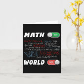 Carte Math Geeks Pi Day Math sur le monde entier (Fleur jaune)