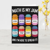 Carte Math Is My Jam And Im Here To Spread It Funny Math (Fleur jaune)