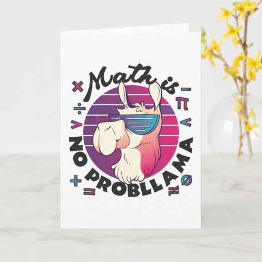 Carte Math n'est pas ProbLlama (Fleur jaune)