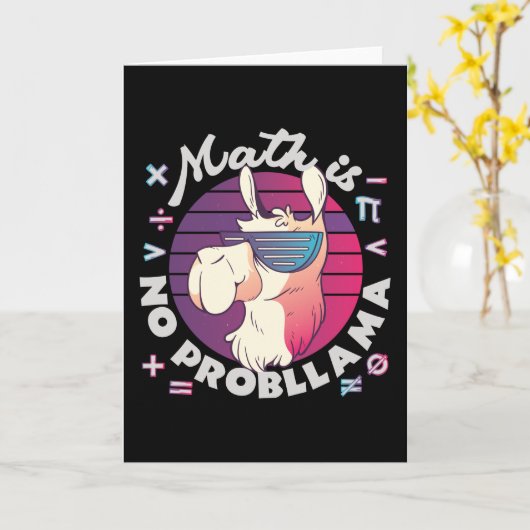 Carte Math n'est pas ProbLlama (Fleur jaune)