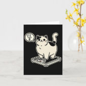 Carte Math Pun Cat i Overate I Plus de 8 Funny Enseignan (Fleur jaune)