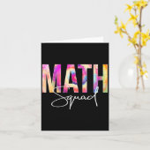 Carte Math Squad Tie Dye Back To School Women Appreciati (Fleur jaune)