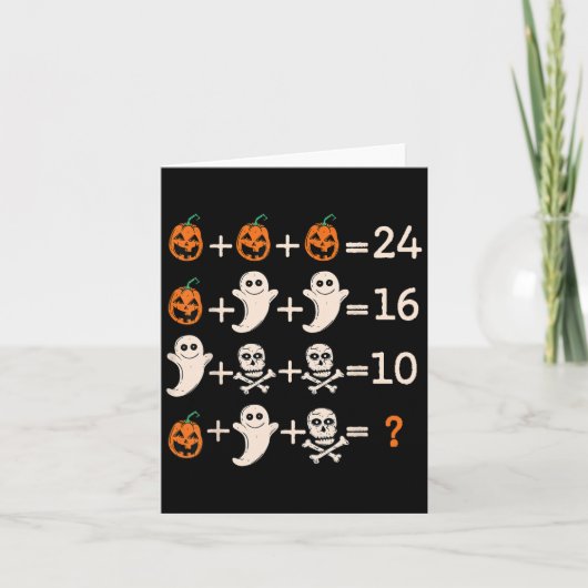 Carte Math Teacher Halloween Algebra Operation Mathemati (Devant)