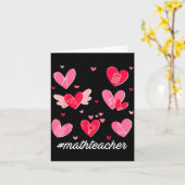 Carte Math Teacher Heart Valentines Day Mathematics Teac (Fleur jaune)