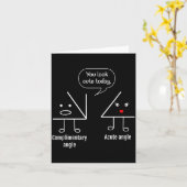 Carte Math Teacher Tee - Complimentary Acute Angle (Fleur jaune)