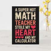 Carte Math Teacher Valentine's Day Algebra Calculus Love (Fleur jaune)