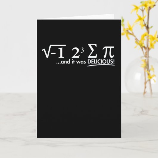 Carte Mathematics Funny Math Lover 3.14 Pi Day Symbol (Fleur jaune)