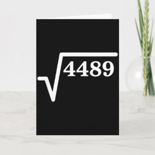 Carte Mathématiques 4489, Blague de maths sur le carré p