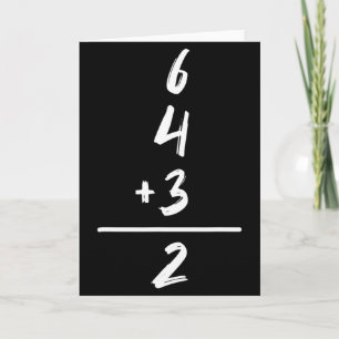 Carte Mathématiques Inspirées de Baseball 6 4 3 2 Double