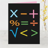 Carte Mathématiques Symbole mathématique Math (Fleur jaune)