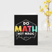 Carte Maths drôle Retour à l'école Do Math Not Magic Sho (Fleur jaune)