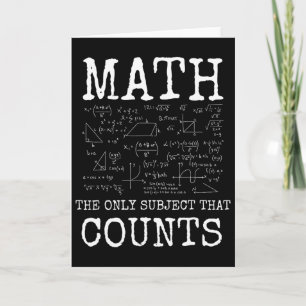 Carte Maths La Seule Matière Qui Compte Professeur Drôle