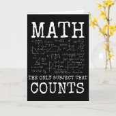 Carte Maths La Seule Matière Qui Compte Professeur Drôle (Fleur jaune)
