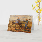 Carte Matin, Couple de paysans par Vincent van Gogh (Fleur jaune)
