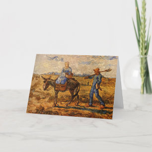 Carte Matin, Couple de paysans par Vincent van Gogh