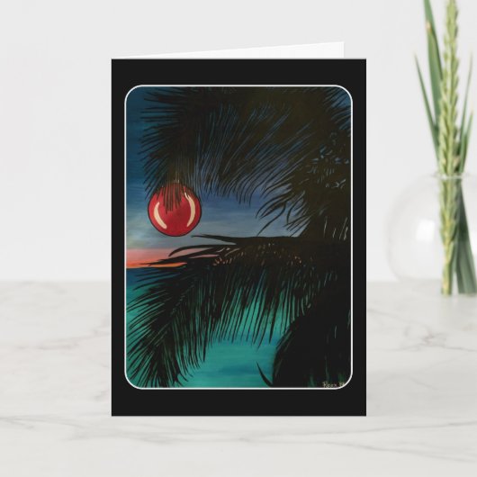 Carte 'Matin de Noël tropical' sur une (Devant)