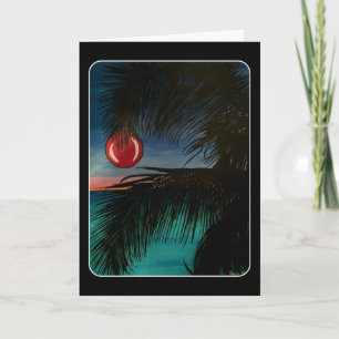Carte 'Matin de Noël tropical' sur une