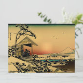 Carte matin d'hiver au Mont Fuji (Debout devant)