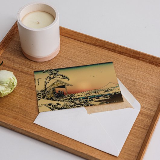 Carte matin d'hiver au Mont Fuji