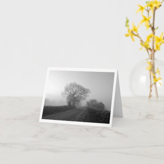 Carte Matin d'hiver : Cheshire, Angleterre (Fleur jaune)