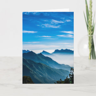 Carte Matin Montagnes Mist Paysage