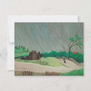 Carte Matin Pluvieux Henri Rousseau, Art Fin Vintage