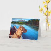 Carte Matin sur le lac (Fleur jaune)