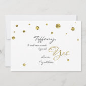 Carte MATRON D'HONNEUR Parties scintillant blanche (Dos)