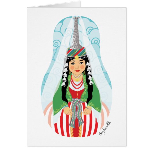 Carte Matryoshka de la haute tête libanaise (Devant)