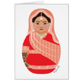 Carte Matryoshka indienne (rouge) (Devant)