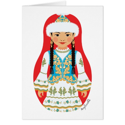 Carte Matryoshka kazakh (Devant)
