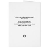 Carte Matryoshka Maori, Nouvelle-Zélande (Dos)