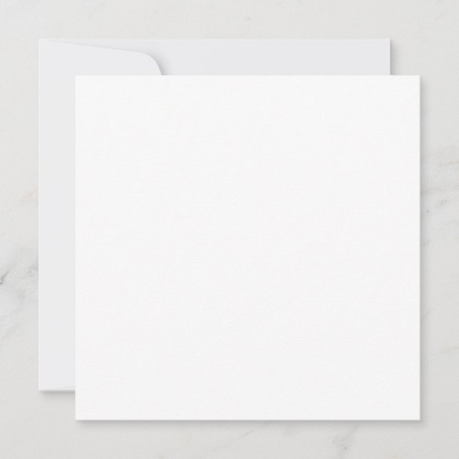 Carte Matte 5,25 po x 5,25 po, enveloppe blanche standar (Devant)