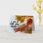 Carte Matthew 28 20 I Cas de Leaves With You Always (Fleur jaune)