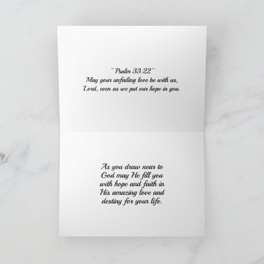 Carte Matthew 4:4 On shall not live on bread alone (Intérieur)