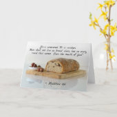 Carte Matthew 4:4 On shall not live on bread alone (Fleur jaune)