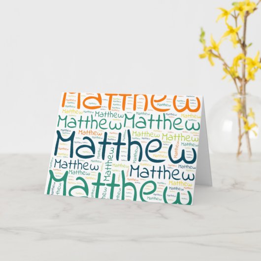 Carte Matthieu (Fleur jaune)