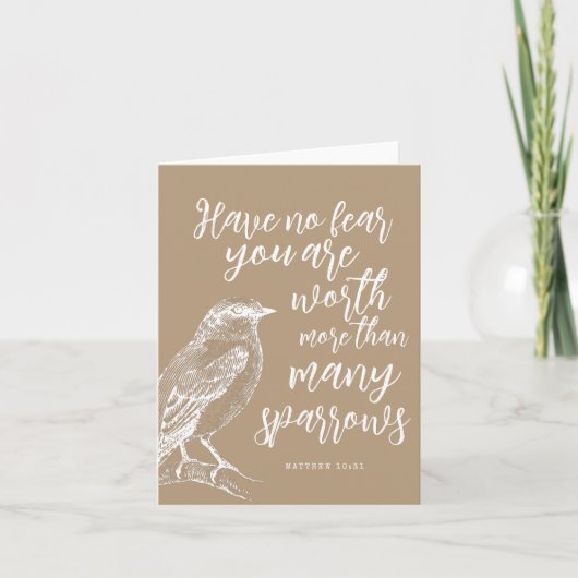 Carte Matthieu 10:31 JW Encouragement plié (Devant)