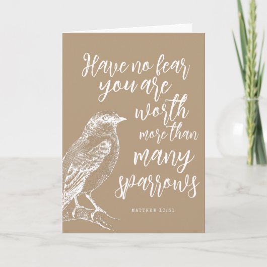 Carte Matthieu 10:31 JW Encouragement plié (Devant)