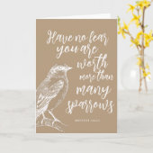 Carte Matthieu 10:31 JW Encouragement plié (Fleur jaune)