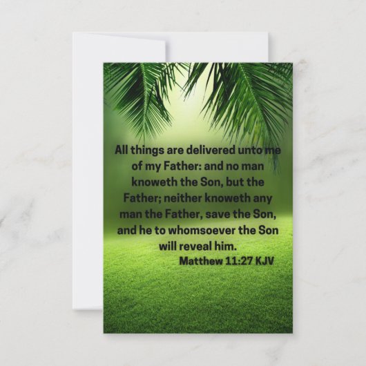 Carte Matthieu 11:27 KJV Bible Écriture Pic Salutation (Devant)