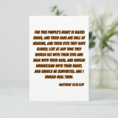 Carte Matthieu 13:15 KJV Bible Verse Salutation (Debout devant)