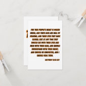 Carte Matthieu 13:15 KJV Bible Verse Salutation (Devant/Arrière en situation)