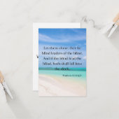 Carte Matthieu 15:14 KJV Bible Verse Pic Flat Salutation (Devant/Arrière en situation)